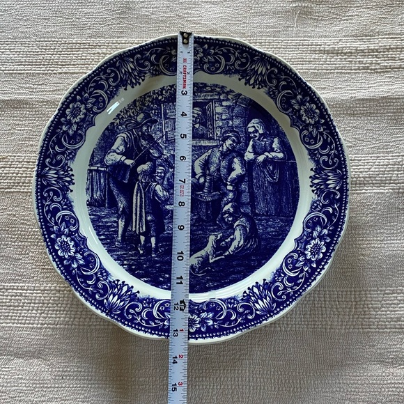 BOCH FRERES Belgium blue & white plate - Picture 2 of 8